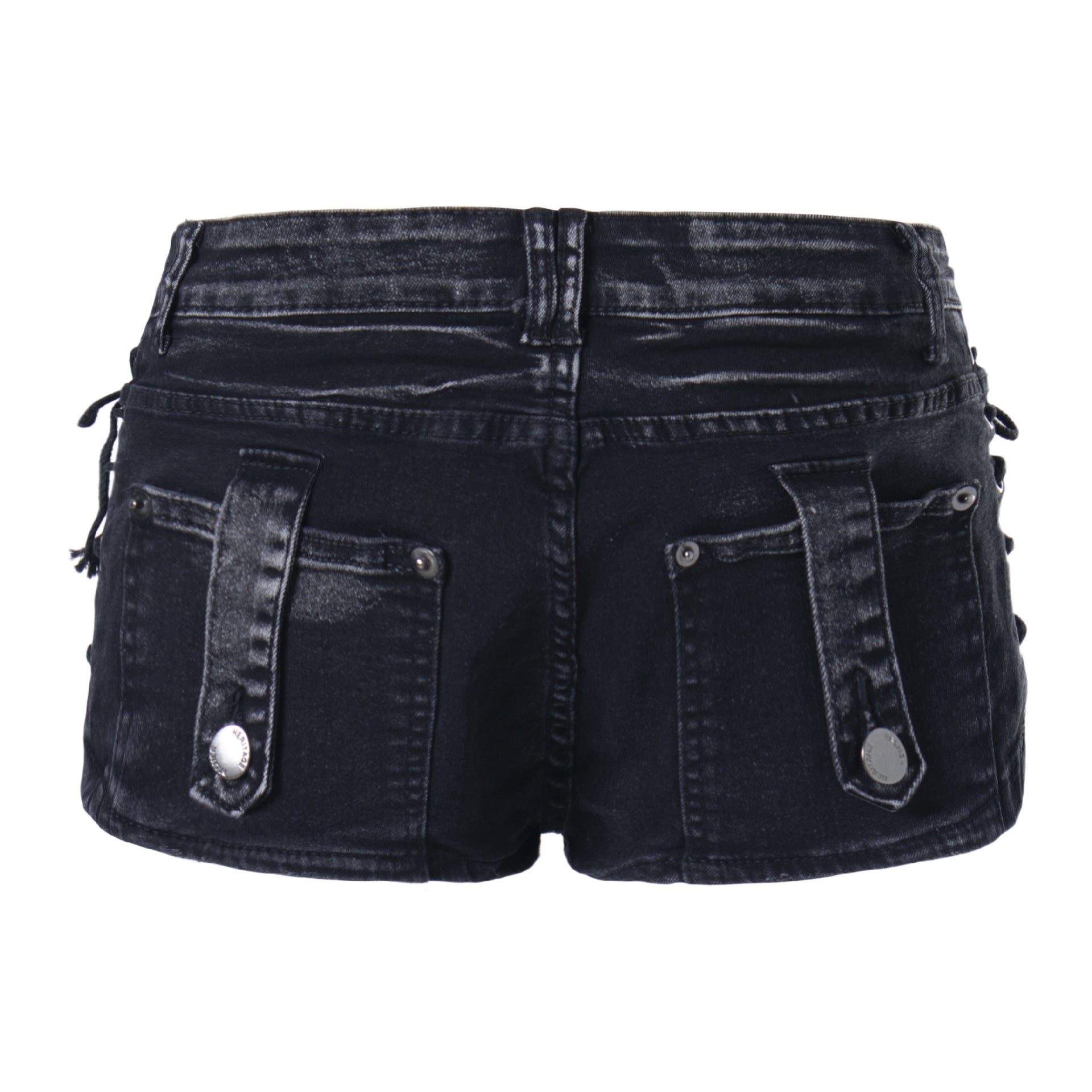 Strap zipper low waisted jeans for women