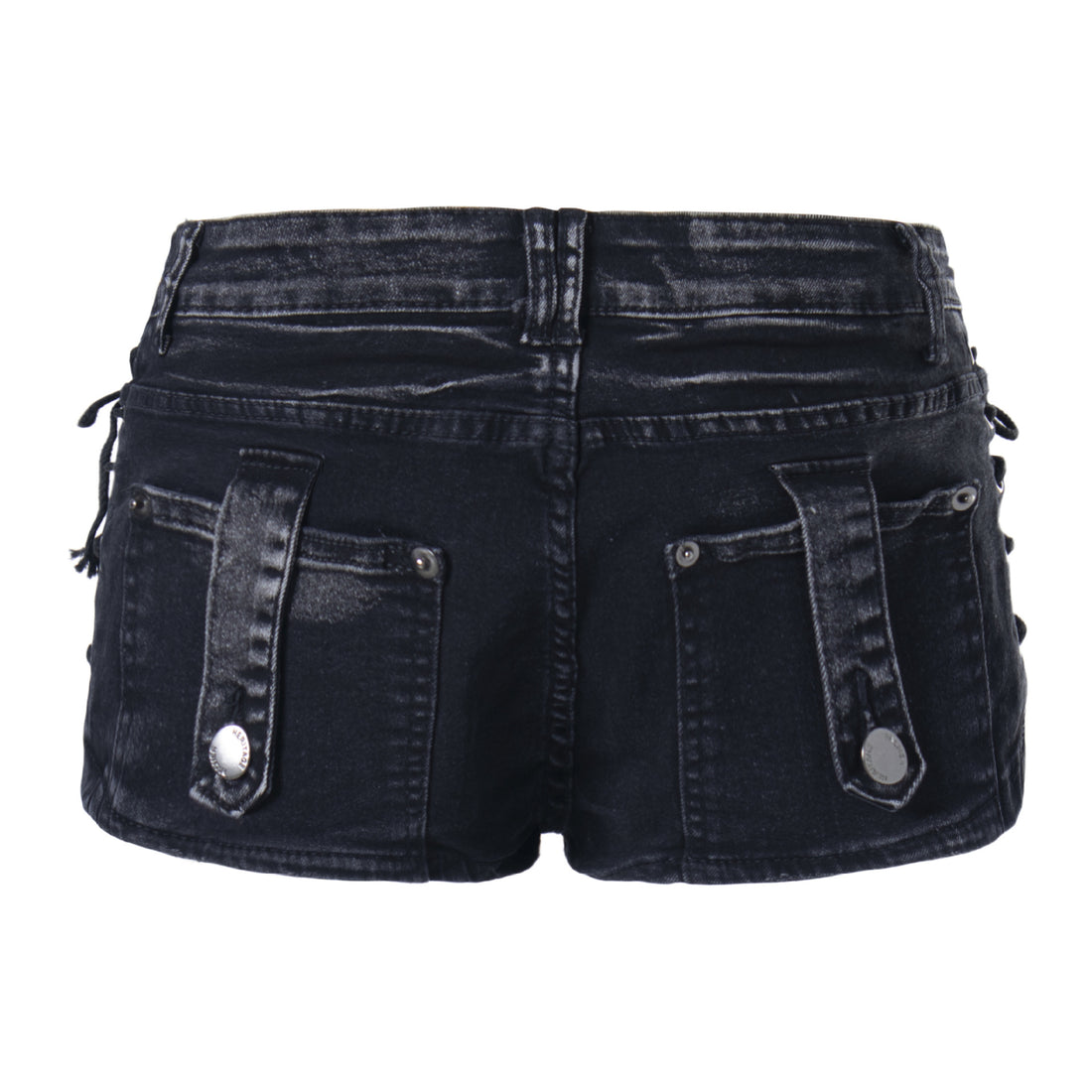 Strap zipper low waisted jeans for women