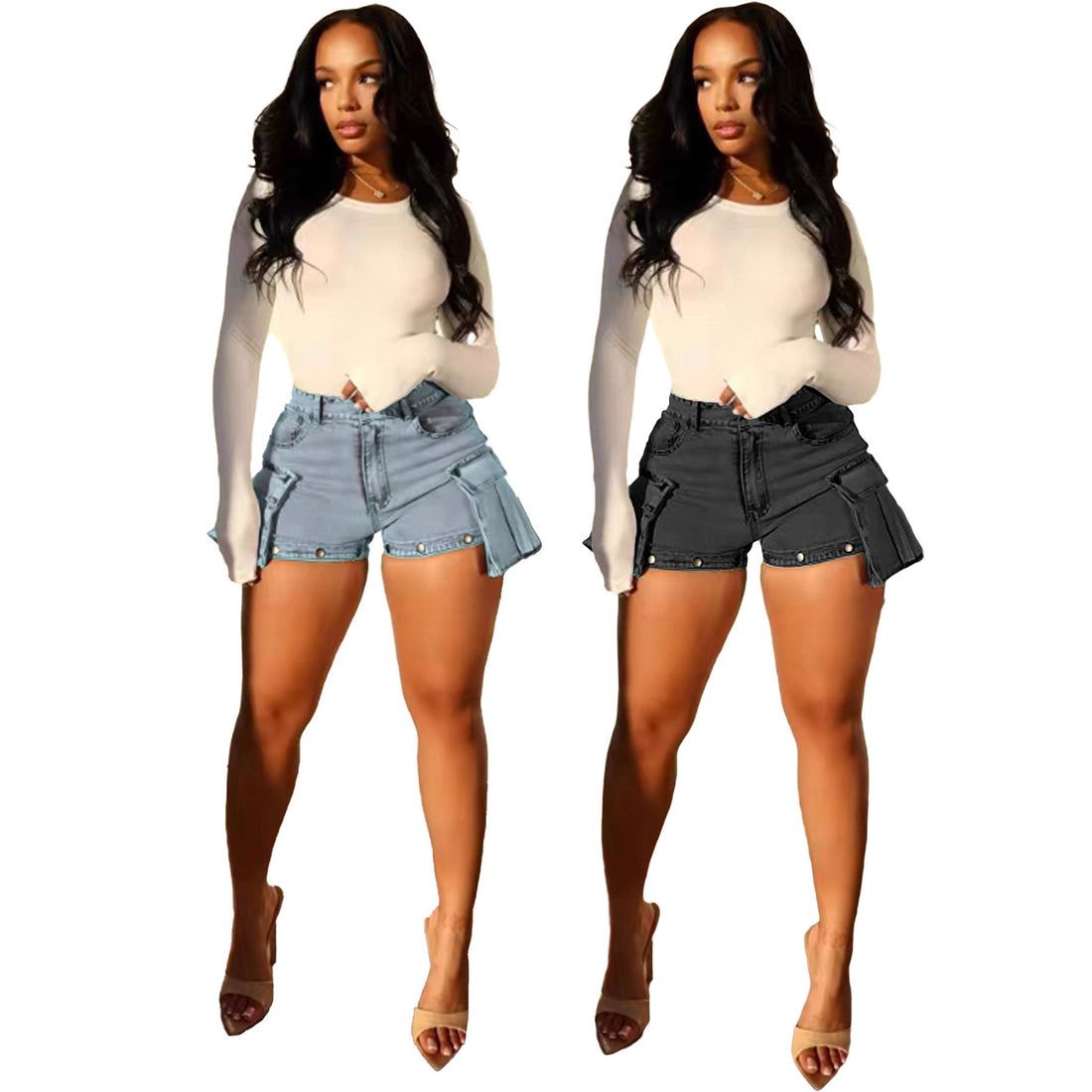 Fashionable Casual Women's Jeans with Dual-Wear Design
