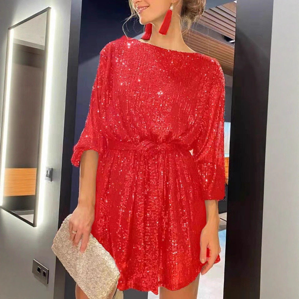 Sparkly Sequin Dress for Party and Festival Mini Cocktail Dress