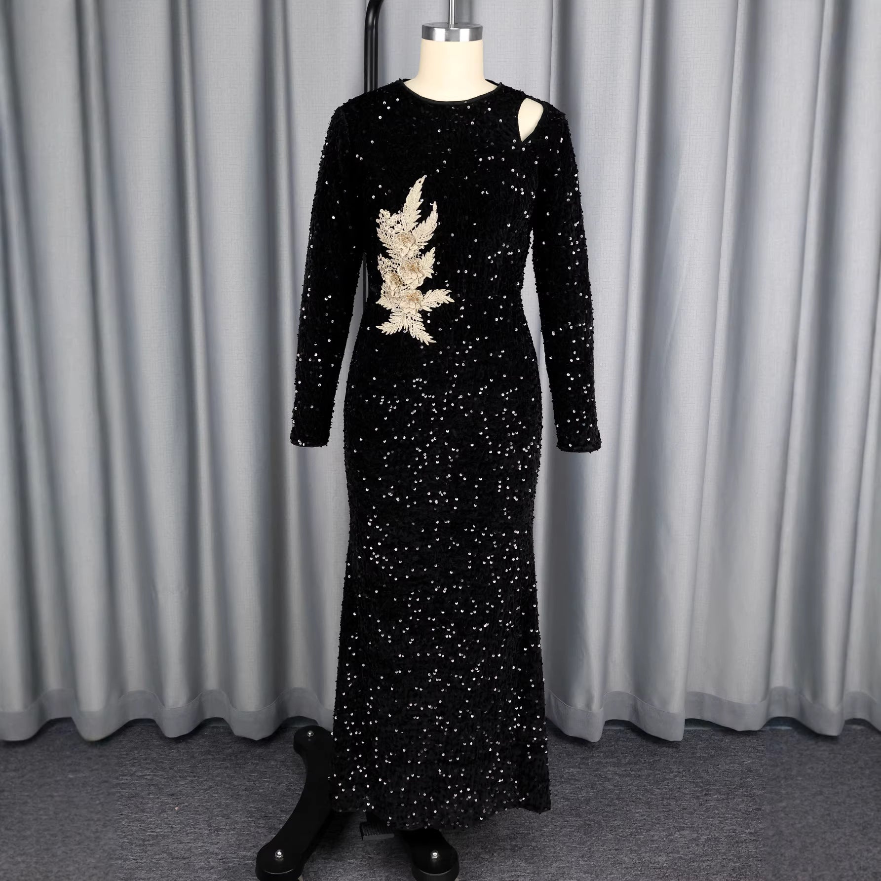 Hollow sequin dress