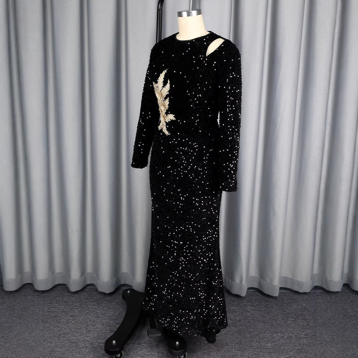 Hollow sequin dress