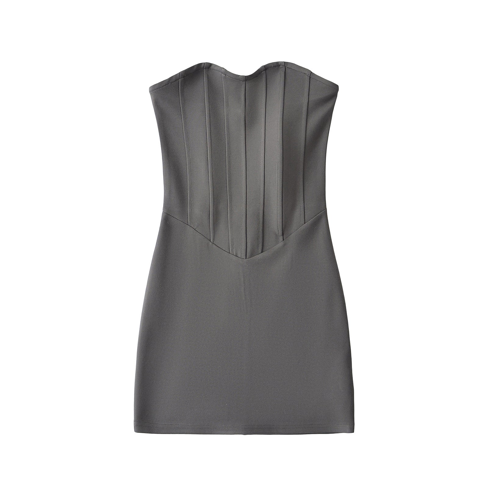 Fishbone strapless dress