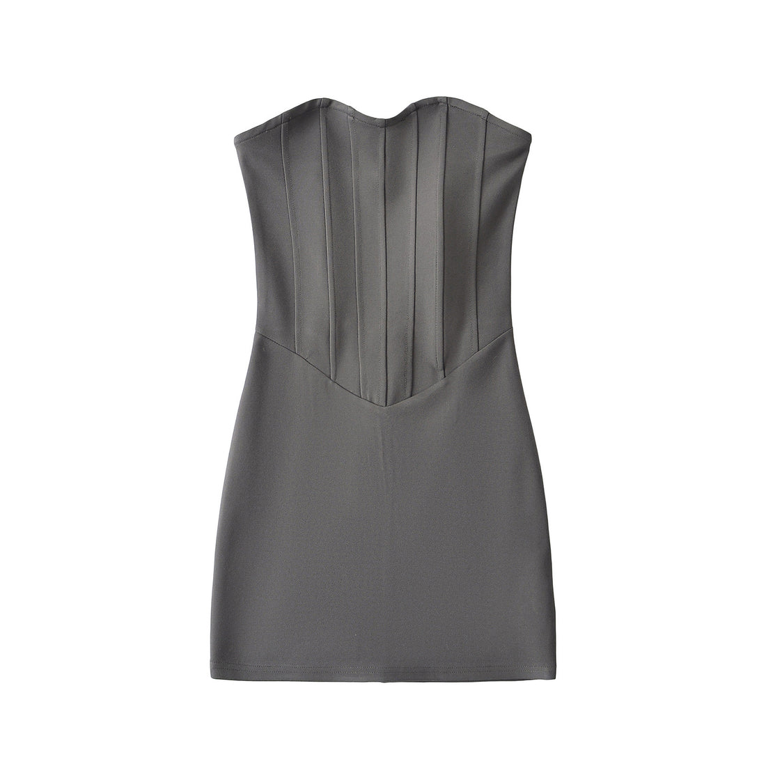 Fishbone strapless dress
