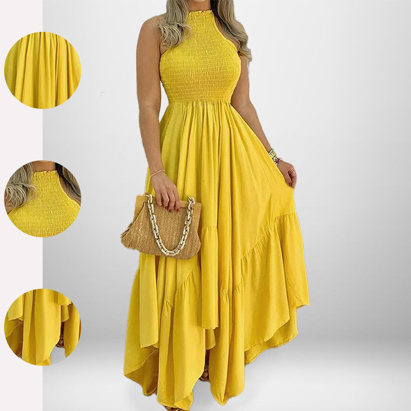 Elegant Pure Color Maxi Dress Sleeveless Casual Fashion Dress