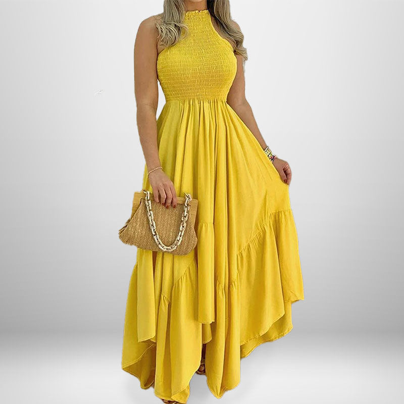 Elegant Pure Color Maxi Dress Sleeveless Casual Fashion Dress