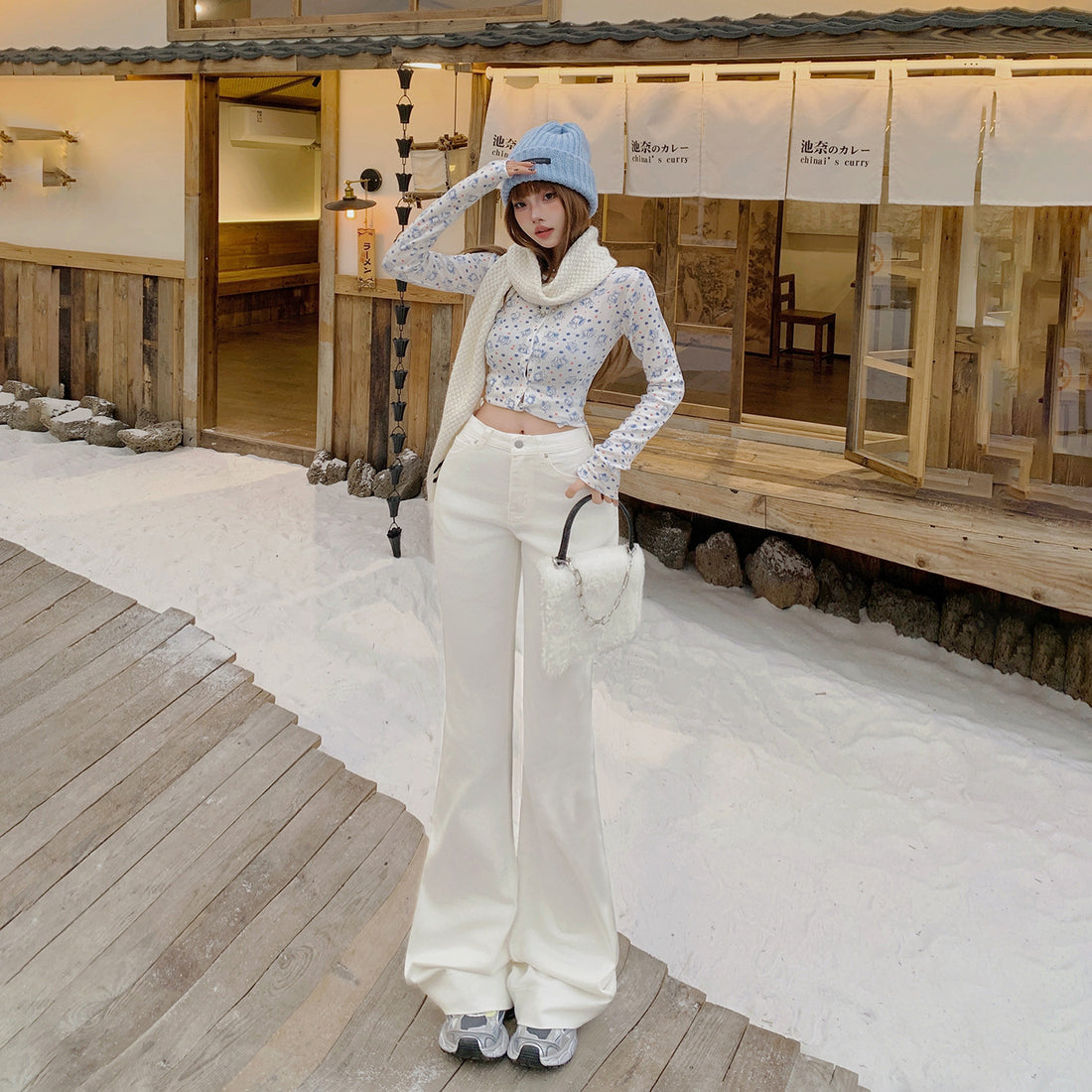 White Flared Jeans for Women