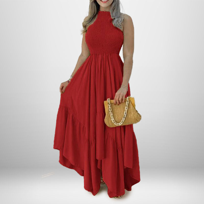 Sleeveless large swing dress