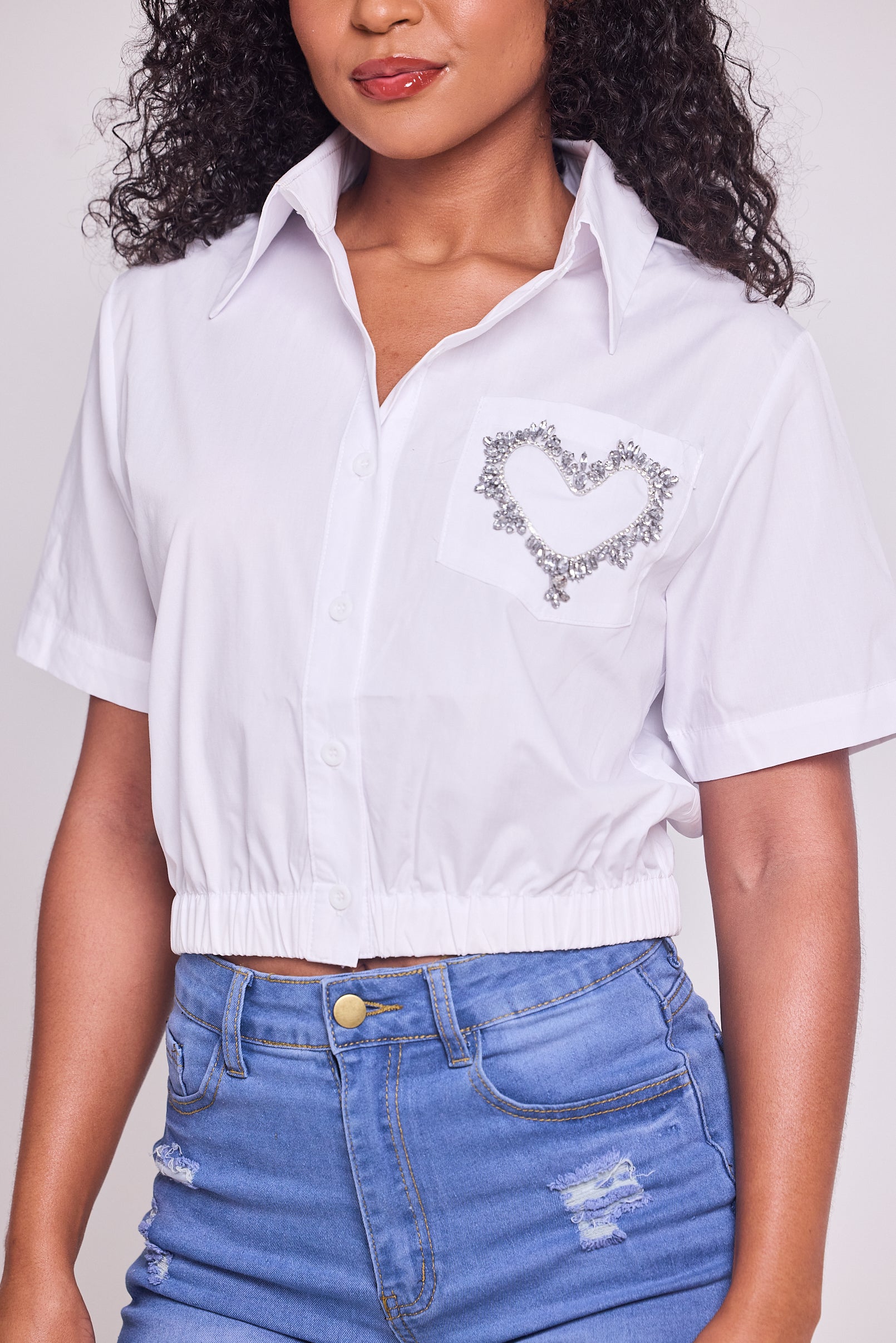 Glam Heart Button-Up Shirt