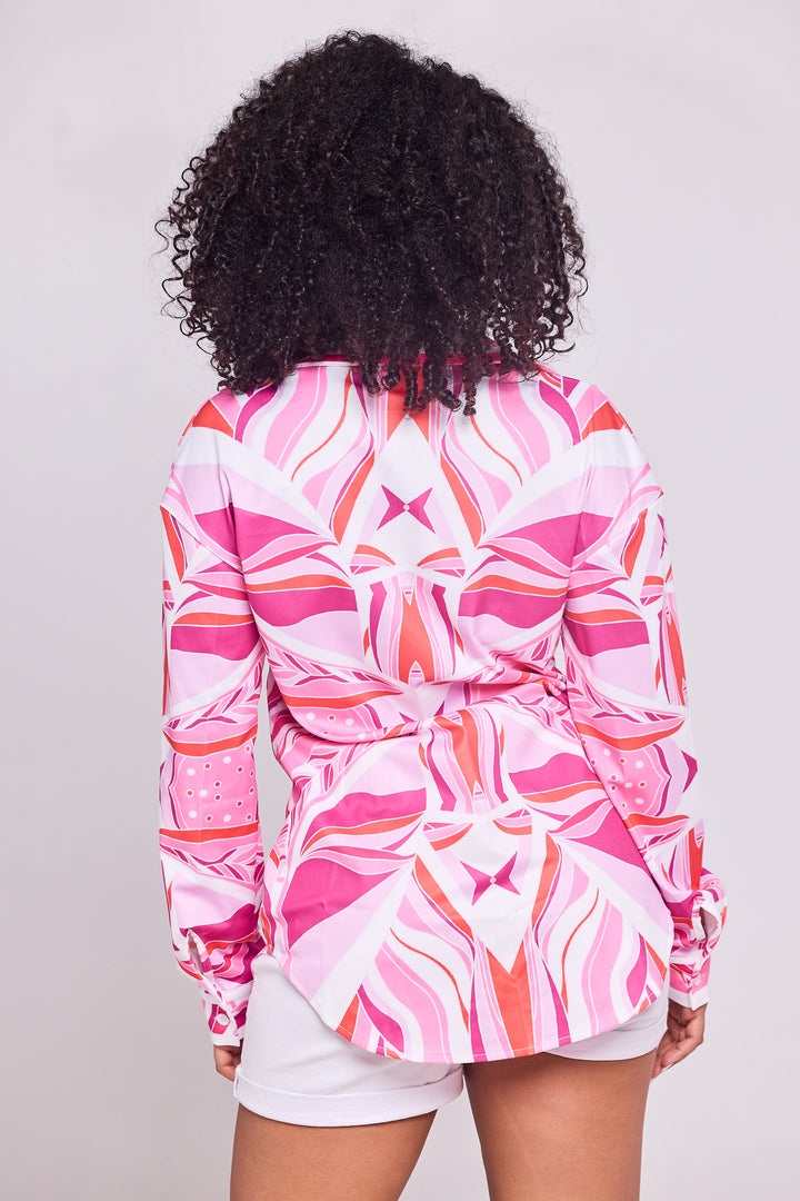 Pink Mirage Abstract Shirt