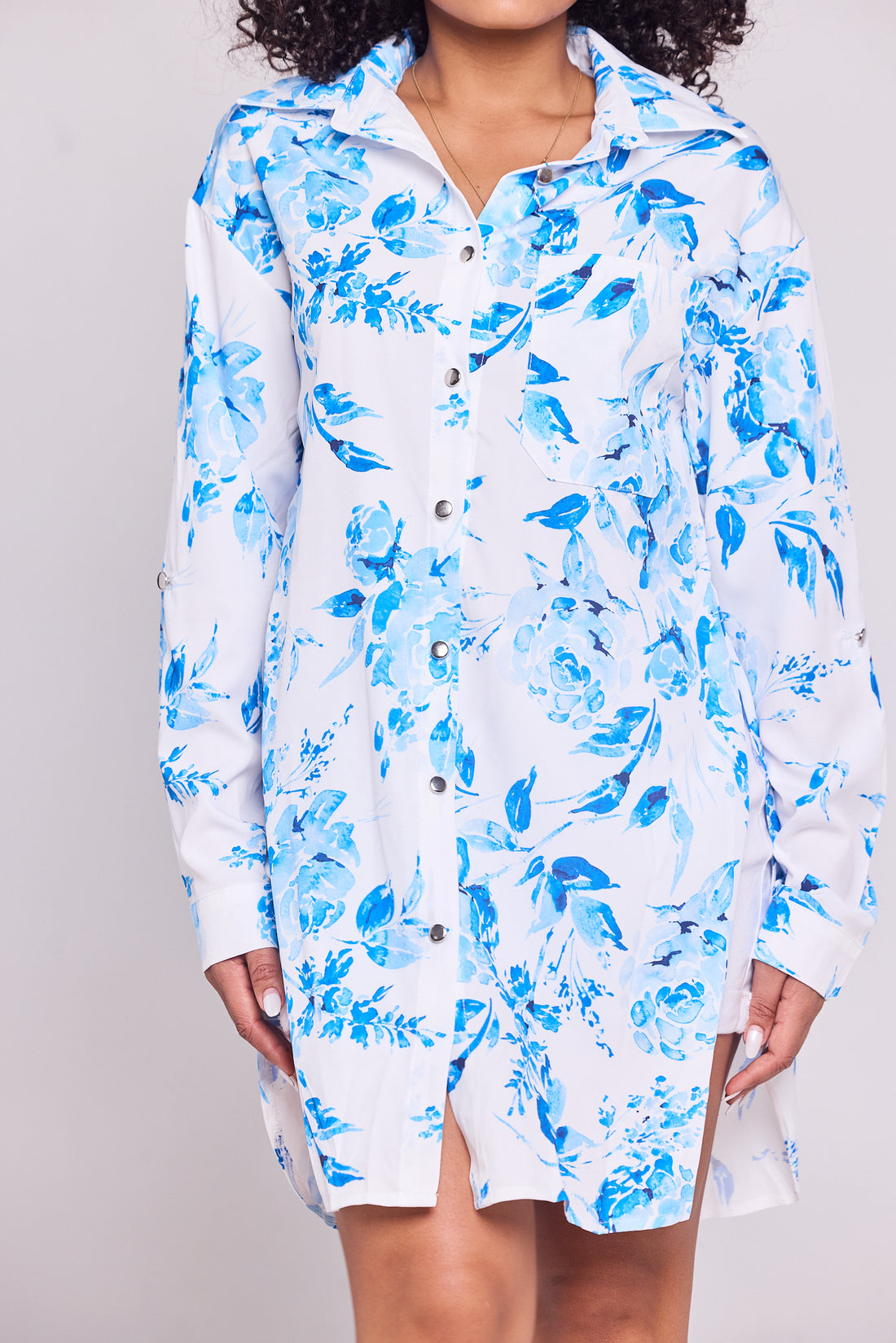 Blue Floral Shirt