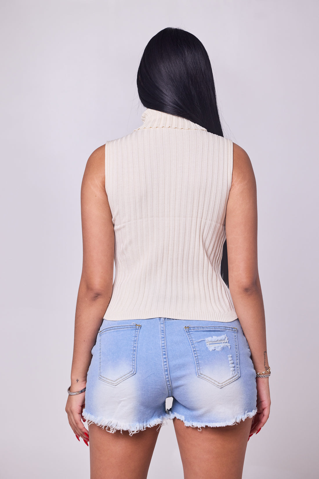 Crimson Chic Ribbed Turtleneck