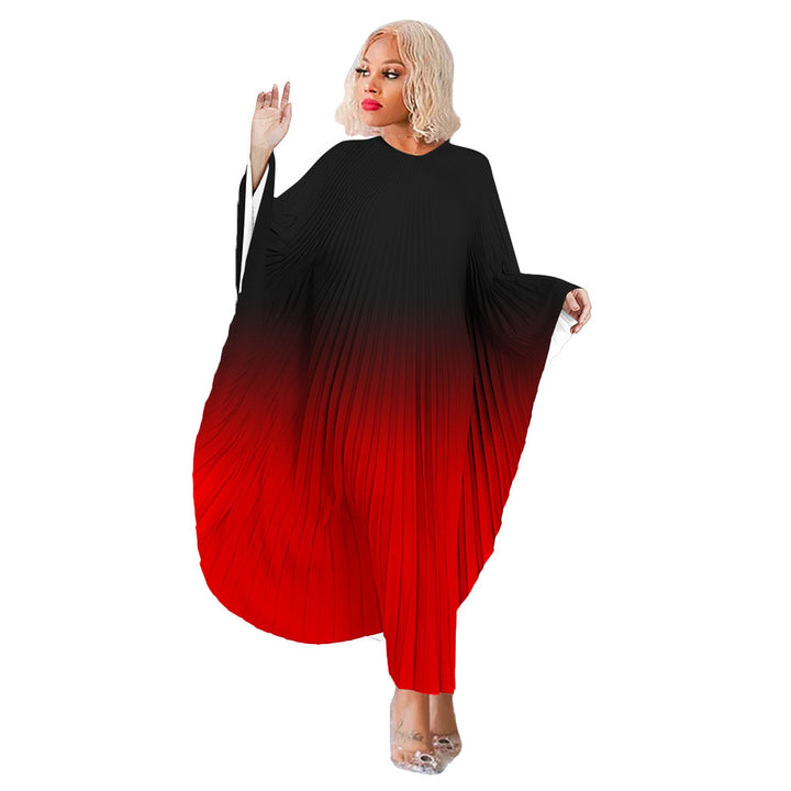 Gradient pleated dress