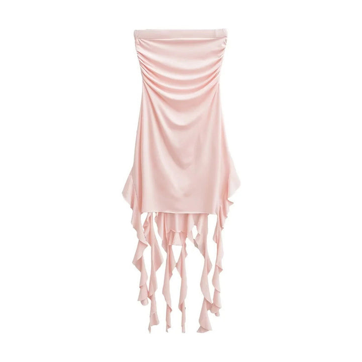 One neck strapless dress