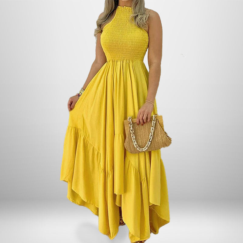 Elegant Pure Color Maxi Dress Sleeveless Casual Fashion Dress