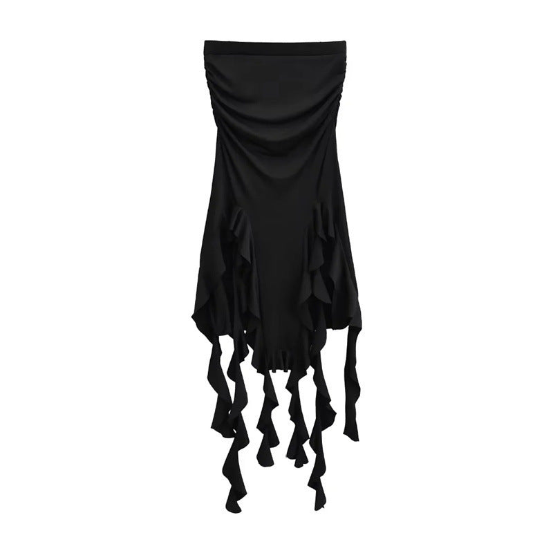 One neck strapless dress